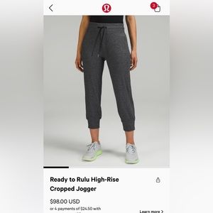 Lululemon jogger pants size 12